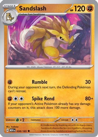 Sandslash (028/165) [Scarlet & Violet 151] - Trinity Hobby