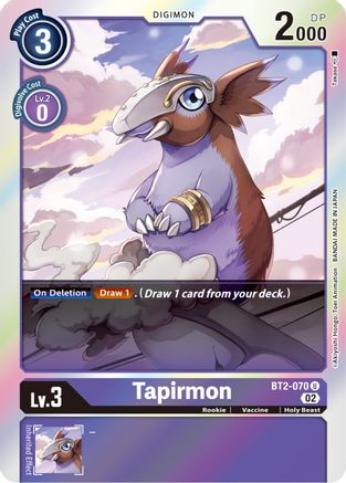 Tapirmon [BT2-070] (Resurgence Booster Reprint) [Resurgence Booster] - Trinity Hobby