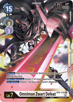 Omnimon Zwart Defeat [BT5-112] (Resurgence Booster Reprint) [Resurgence Booster] - Trinity Hobby