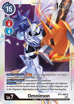 Omnimon [BT5-086] (Resurgence Booster Reprint) [Resurgence Booster] - Trinity Hobby