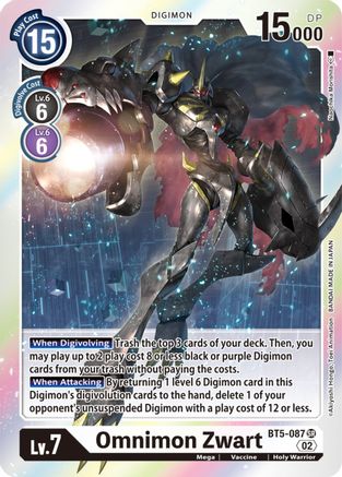 Omnimon Zwart [BT5-087] (Resurgence Booster Reprint) [Resurgence Booster] - Trinity Hobby