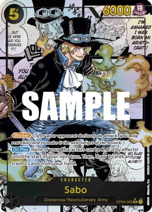 Sabo (Alternate Art) (Manga) (OP04-083) - [Kingdoms of Intrigue] Foil - Trinity Hobby