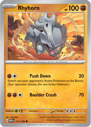 Rhyhorn (111/165) [Scarlet & Violet 151] - Trinity Hobby