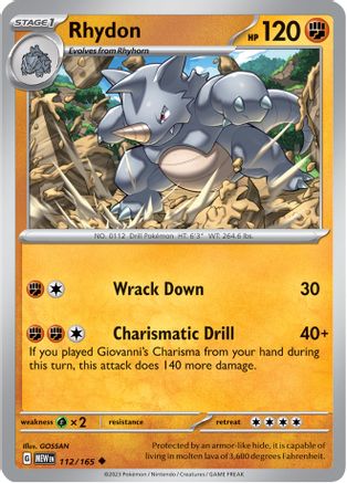 Rhydon (112/165) [Scarlet & Violet 151] - Trinity Hobby