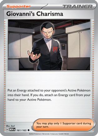 Giovanni's Charisma (161/165) [Scarlet & Violet 151] - Trinity Hobby