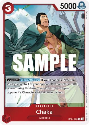 Chaka (OP04-008) - [Kingdoms of Intrigue] Foil - Trinity Hobby
