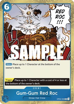 Gum-Gum Red Roc (OP04-056) - [Kingdoms of Intrigue] Foil - Trinity Hobby
