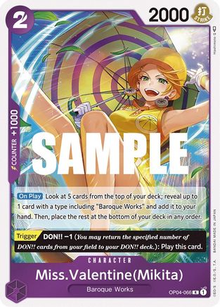 Miss.Valentine(Mikita) (OP04-066) - [Kingdoms of Intrigue] Foil - Trinity Hobby