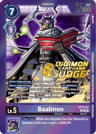 Baalmon [ST14-07] (Judge Pack 4) [Starter Deck: Beelzemon Advanced Deck Set Promos] - Trinity Hobby