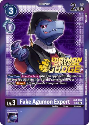 Fake Agumon Expert [EX4-052] (Judge Pack 4) [Alternative Being Booster Promos] - Trinity Hobby