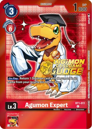 Agumon Expert [BT1-011] (Judge Pack 4) [Release Special Booster Promos] - Trinity Hobby