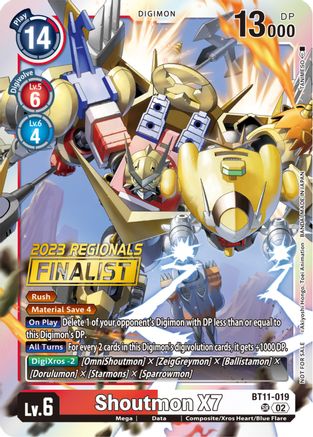 Shoutmon X7 [BT11-019] (2023 Regionals Finalist) [Dimensional Phase] - Trinity Hobby