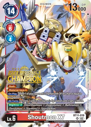 Shoutmon X7 [BT11-019] (2023 Regionals Champion) [Dimensional Phase] - Trinity Hobby