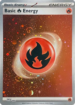 Basic Fire Energy (002) (Cosmos Holo) [Scarlet & Violet: Base Set] - Trinity Hobby