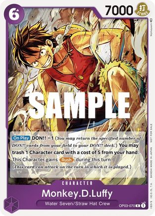 Monkey.D.Luffy (Dash Pack) (OP03-070) - [Kingdoms of Intrigue] Foil - Trinity Hobby