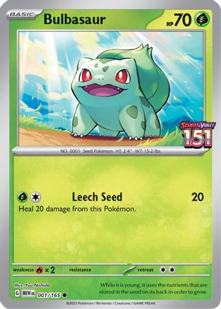 Bulbasaur (Best Buy Exclusive) - (001/165) Reverse Holofoil [Miscellaneous Cards & Products]