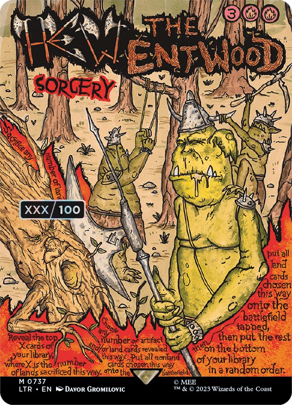 Hew the Entwood (Borderless Poster) (Serialized) [The Lord of the Rings: Tales of Middle-Earth] - Trinity Hobby