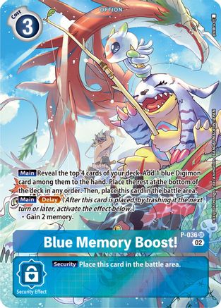 Blue Memory Boost! [P-036] (Digimon Adventure Box 2) [Promotional Cards] - Trinity Hobby