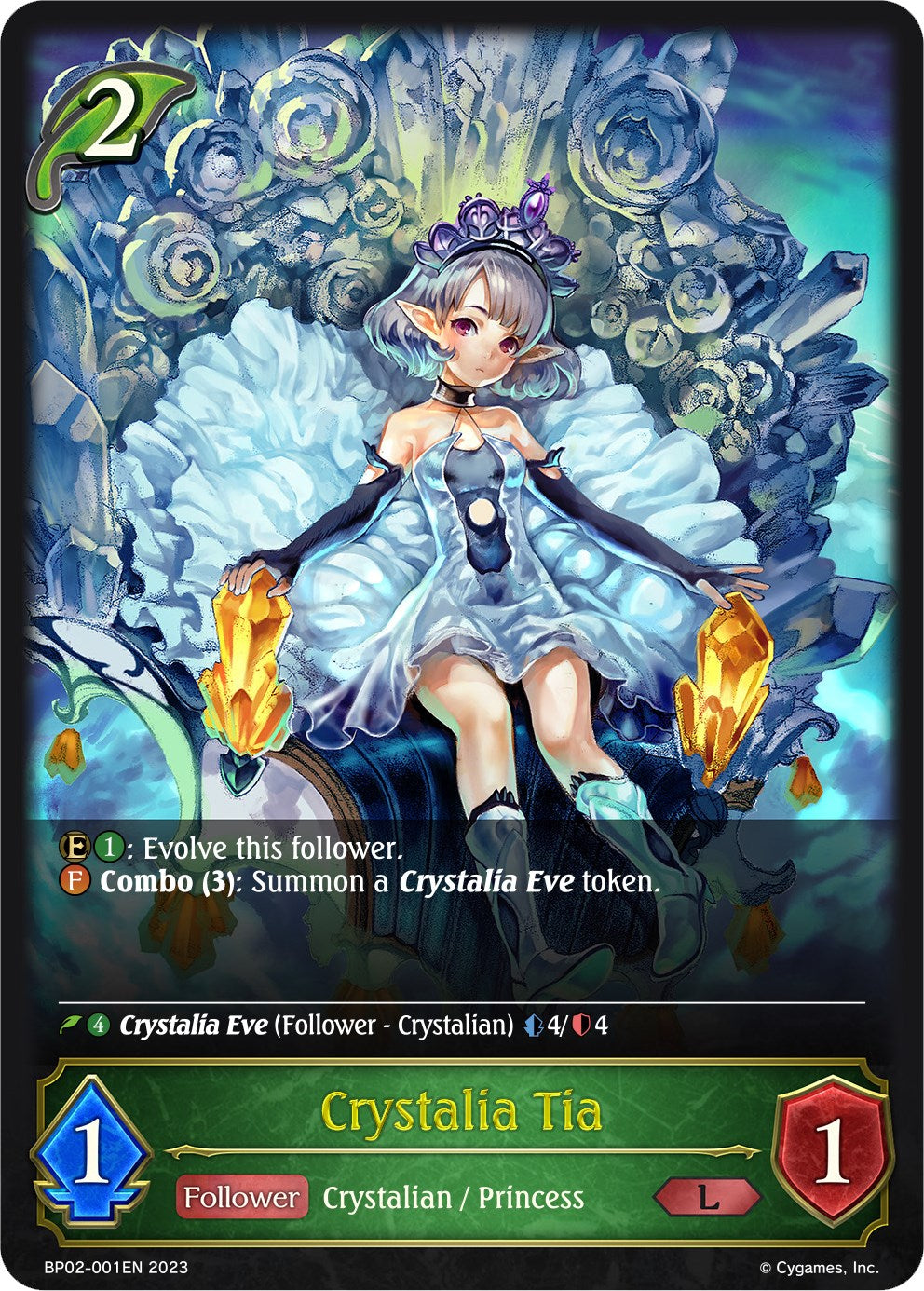 Crystalia Tia (BP02-001EN) [Reign of Bahamut] - Trinity Hobby