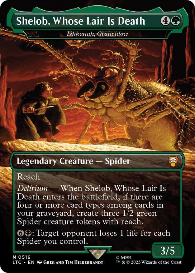 Shelob, Whose Lair Is Death - Ishkanah, Grafwidow (Borderless) [The Lord of the Rings: Tales of Middle-Earth Commander] - Trinity Hobby