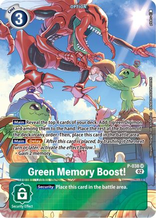 Green Memory Boost! [P-038] (Digimon Adventure Box 2) [Promotional Cards] - Trinity Hobby