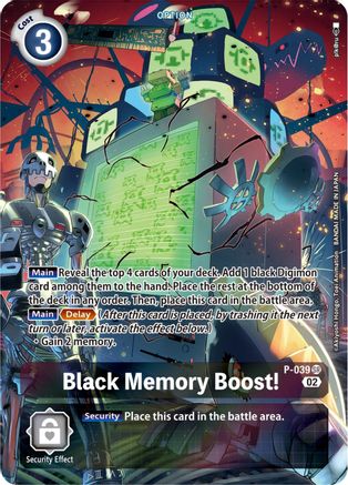 Black Memory Boost! [P-039] (Digimon Adventure Box 2) [Promotional Cards] - Trinity Hobby