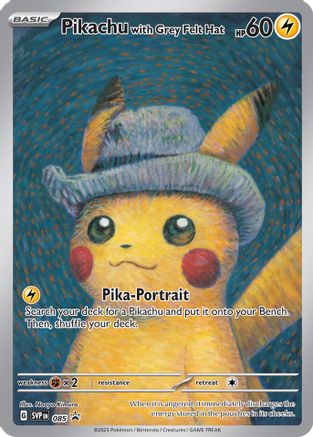 Pikachu with Grey Felt Hat (085) [Scarlet & Violet: Black Star Promos] - Trinity Hobby