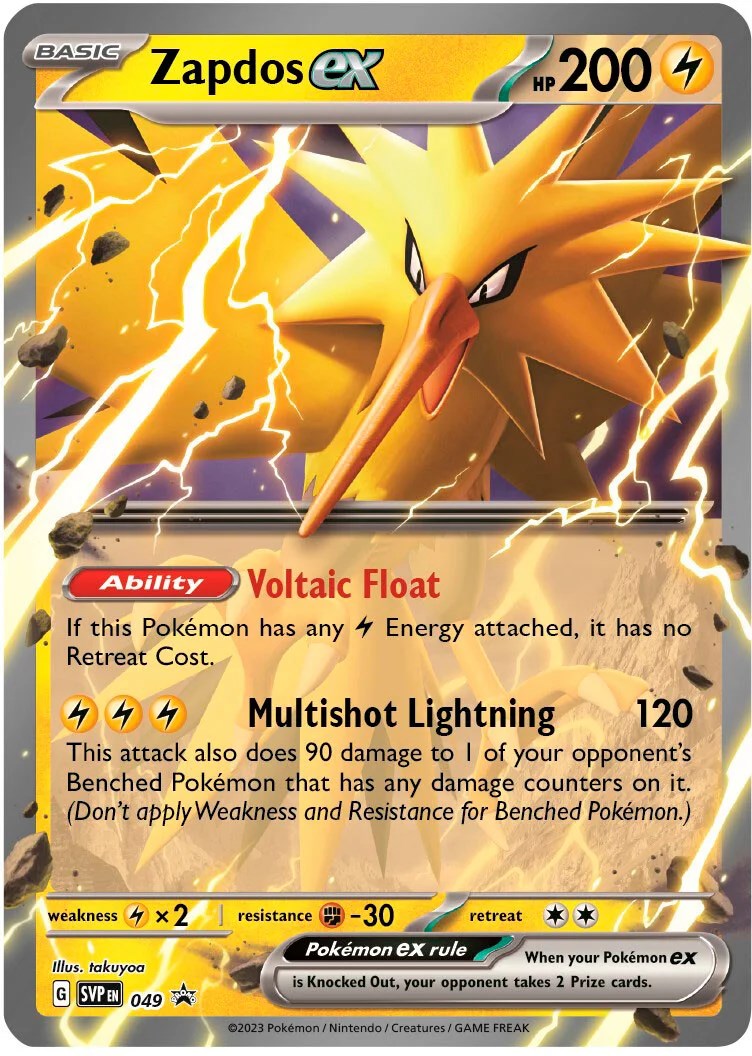 Zapdos ex (049) (Jumbo Card) [Scarlet & Violet: Black Star Promos] - Trinity Hobby