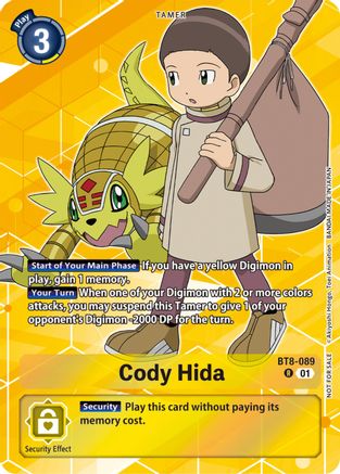 Cody Hida [BT8-089] (Tamer Party Pack -The Beginning-) [New Awakening] - Trinity Hobby