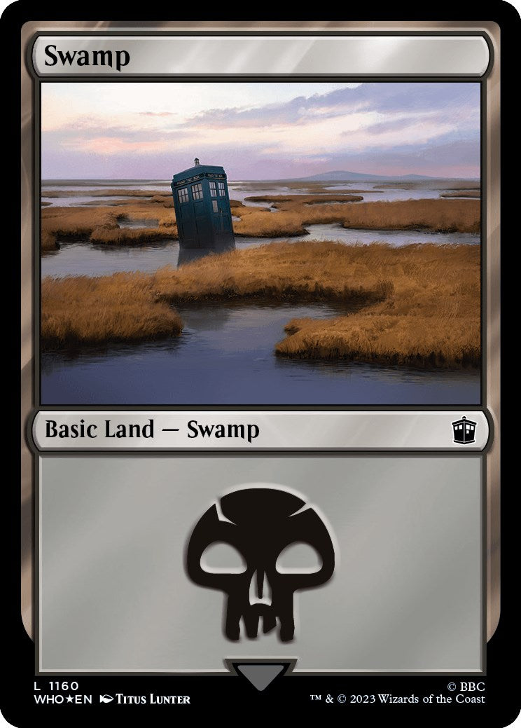 Swamp (1160) (Surge Foil) [Doctor Who] - Trinity Hobby