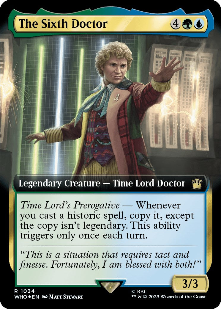 The Sixth Doctor (Extended Art) (Surge Foil) [Doctor Who] - Trinity Hobby
