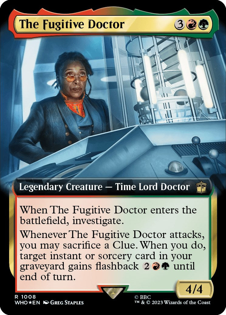 The Fugitive Doctor (Extended Art) (Surge Foil) [Doctor Who] - Trinity Hobby