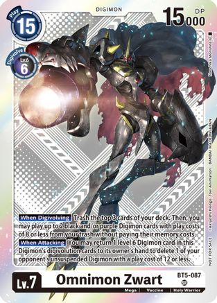 Omnimon Zwart [BT5-087] (Starter Deck 15 & 16 Pre-Release Winner) [Battle of Omni Promos] - Trinity Hobby
