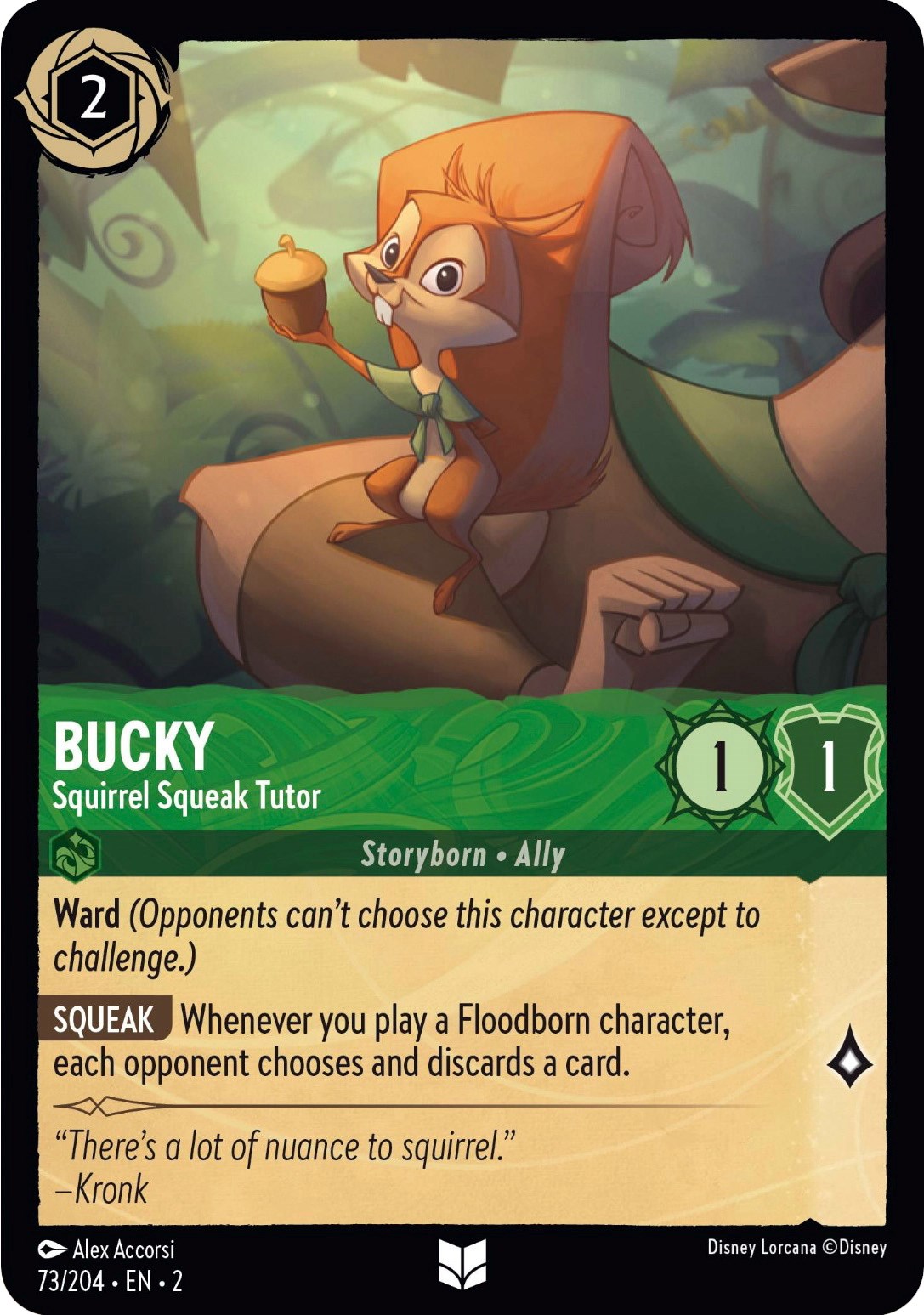 Bucky - Squirrel Squeak Tutor (73/204) [Rise of the Floodborn] - Trinity Hobby