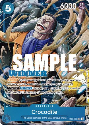 Crocodile (Winner Pack Vol. 5) (ST03-003) - [One Piece Promotion Cards] Foil - Trinity Hobby