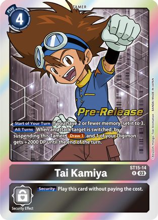 Tai Kamiya [ST15-14] [Starter Deck: Dragon of Courage Pre-Release Cards] - Trinity Hobby