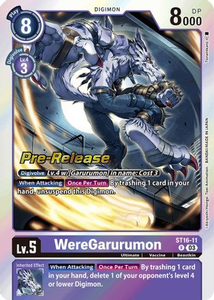 WereGarurumon [ST16-11] [Starter Deck: Wolf of Friendship Pre-Release Cards] - Trinity Hobby