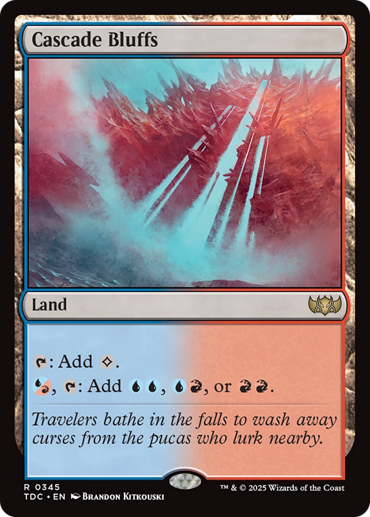 Cascade Bluffs (TDC-345) - [Commander: Tarkir: Dragonstorm] - Trinity Hobby