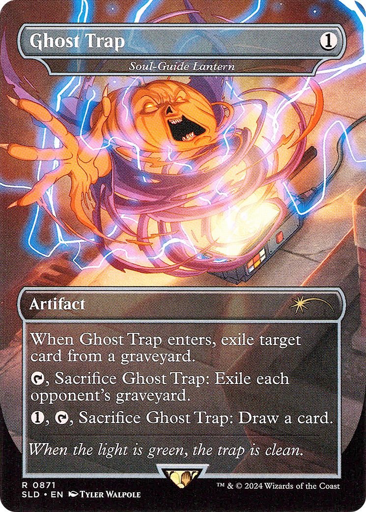 Soul-Guide Lantern (SLD-871) - [Secret Lair Drop] / Ghost Trap (Borderless) Foil - Trinity Hobby