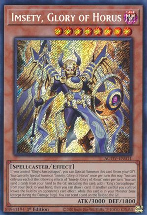Imsety, Glory of Horus [AGOV-EN011] Secret Rare - Trinity Hobby