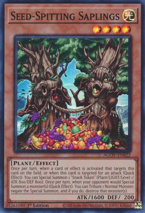 Seed-Spitting Saplings [AGOV-EN022] Super Rare - Trinity Hobby