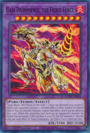 Gaia Prominence, the Fierce Force [AGOV-EN033] Common - Trinity Hobby