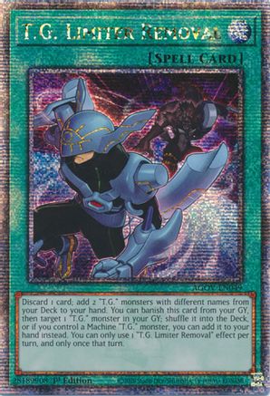 T.G. Limiter Removal (Quarter Century Secret Rare) [AGOV-EN049] Quarter Century Secret Rare - Trinity Hobby