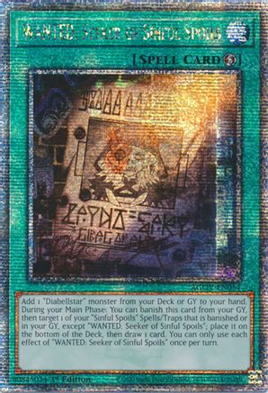 WANTED: Seeker of Sinful Spoils (Quarter Century Secret Rare) [AGOV-EN054] Quarter Century Secret Rare - Trinity Hobby