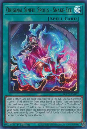 Original Sinful Spoils - Snake-Eye [AGOV-EN057] Ultra Rare - Trinity Hobby