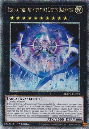 Tistina, the Divinity that Defies Darkness (Quarter Century Secret Rare) [AGOV-EN089] Quarter Century Secret Rare - Trinity Hobby