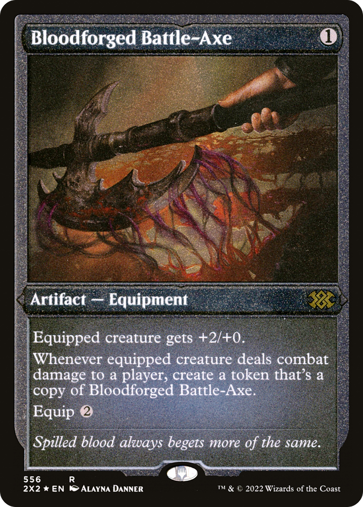 Bloodforged Battle-Axe  [Foil]  (2X2-556) - [Double Masters 2022] - Trinity Hobby