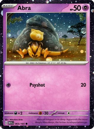 Abra (Cosmos Holo) - (063/165) Holofoil [Miscellaneous Cards & Products]