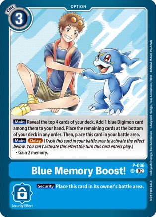 Blue Memory Boost! [P-036] (NYCC 2023 Demo Deck) [Promotional Cards] - Trinity Hobby