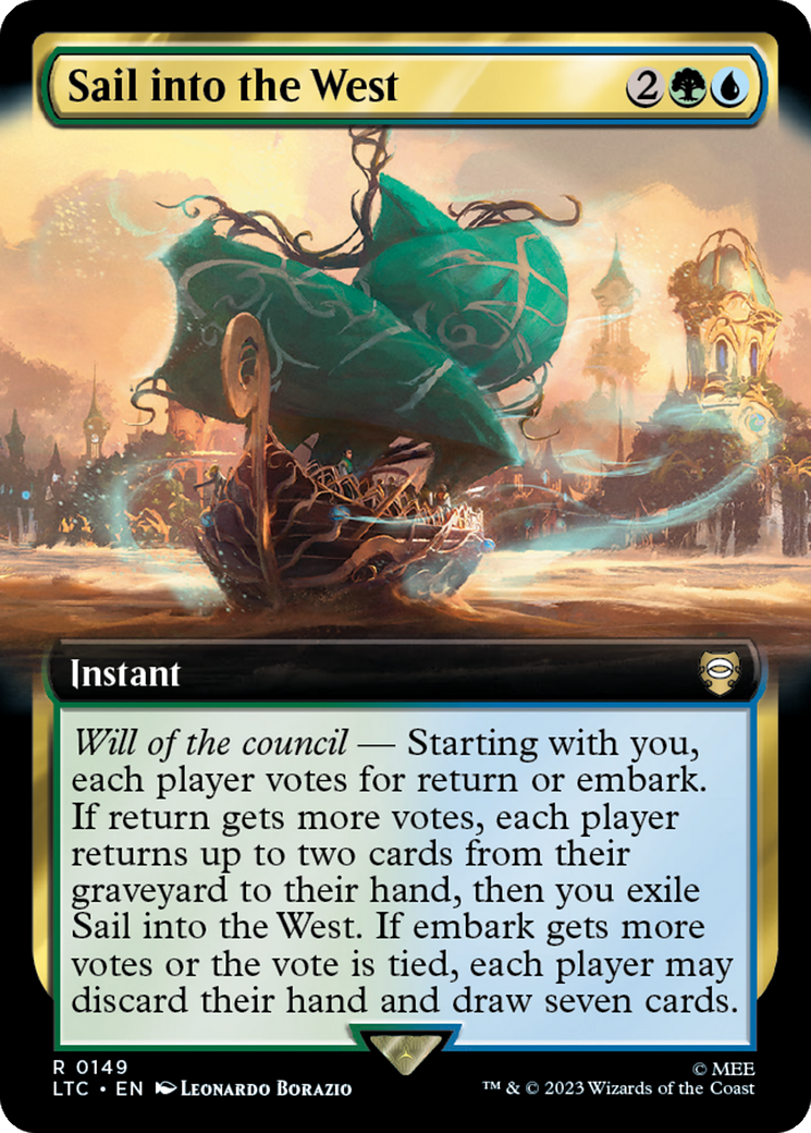 Sail into the West (Extended Art) [The Lord of the Rings: Tales of Middle-Earth Commander] - Trinity Hobby